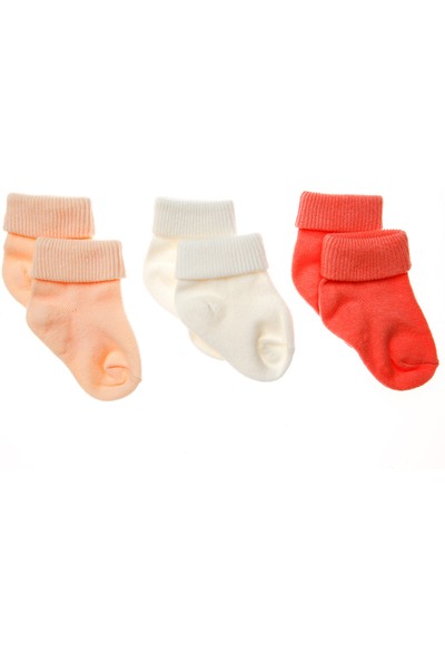 Hello Baby Düz 3'lü Kıvrık Çorap