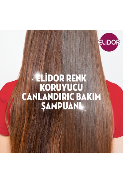 Elidor Superblend Saç Bakım Şampuanı Renk Koruyucu ve Canlandırıcı Vitamin E Badem Yağı Keratin 650 ML