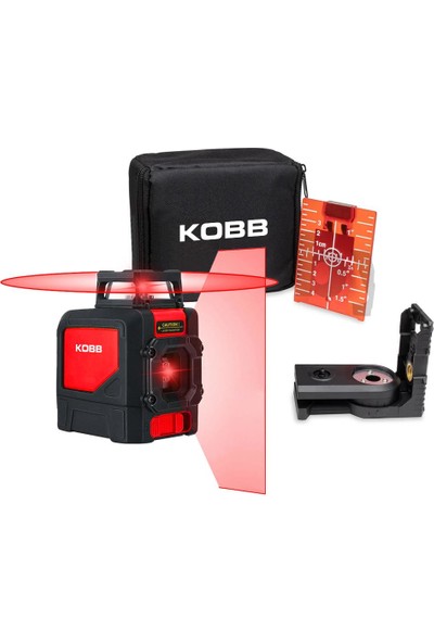 Kobb KBL30R 30 Metre Profesyonel Yatay 360° ve Dikey Otomatik Hizalamalı Kırmızı Çapraz Çizgi Lazer Distomat