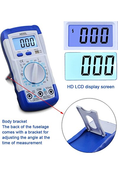 Carino DT-830B LCD Dijital Multimetre Ac Dc Gerilim Diod Freguency Multitester Akım Test Cihazı (Yurt Dışından)