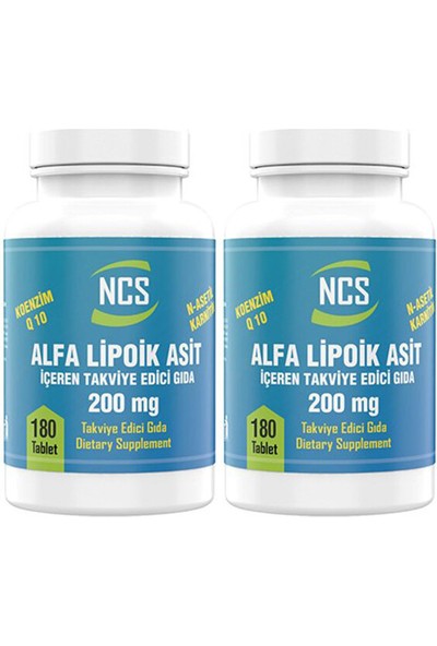 Ncs L-Carnitine Alpha Lipoic Acid Koenzim Q10 180 Tablet 2 Kutu