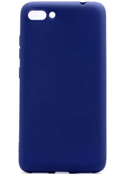 Asus Zenfone 4 Max ZC554KL Kılıf Mat Renkli Esnek Silikon Lacivert Renk Prm