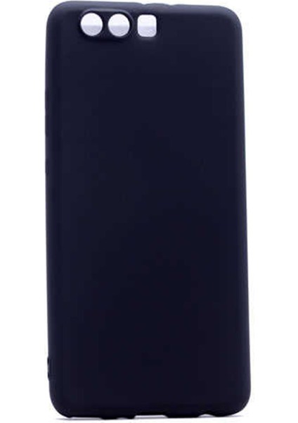 Huawei P10 Plus Kılıf Mat Renkli Esnek Silikon Siyah Renk Prm