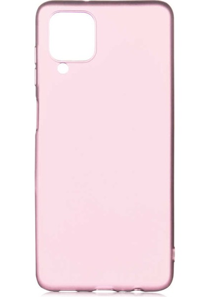 Samsung Galaxy M12 Kılıf Mat Renkli Esnek Silikon Rosegold Renk Prm