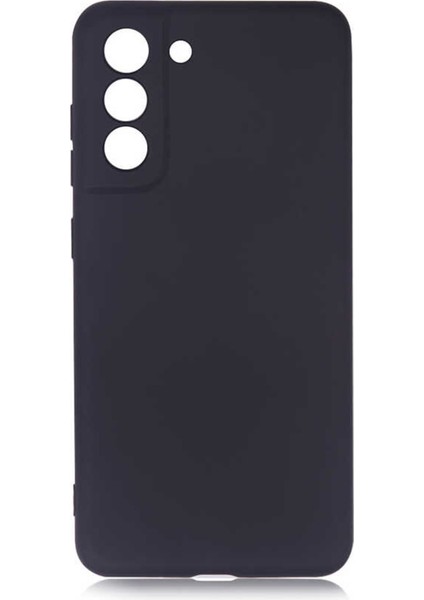 Samsung Galaxy S21 Fe Kılıf Mat Renkli Esnek Silikon Siyah Renk Prm