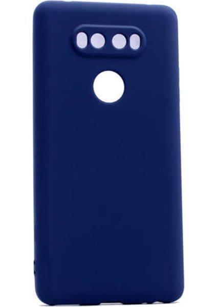 Lg V20 Kılıf Mat Renkli Esnek Silikon Lacivert Renk Prm