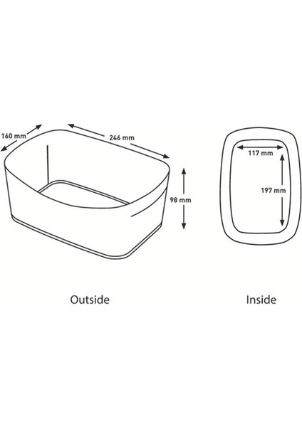 Mybox 525701 Gri Masaüstü Saklama Kutusu