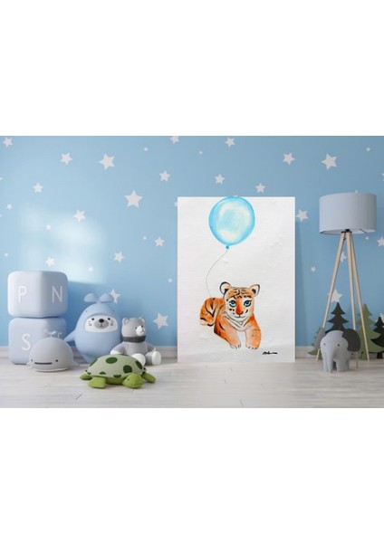 Yağlı Boya El Yapımı Tablo Home In Joy Bebek Odası 62CMX66CM