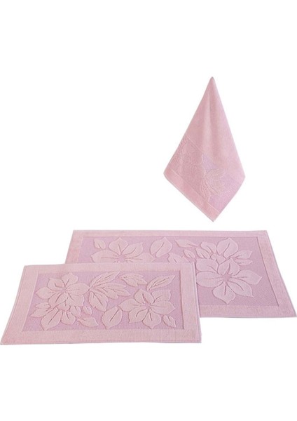 Derya Banyo Paspas Takımı- 3'lü Pembe