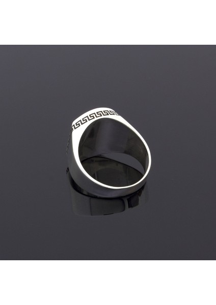 Gümüş Siyah Oniks Taşlı Sade Model Erkek Yüzük fiyatları