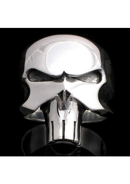 925 Ayar Gümüş Kurukafa Punisher Erkek Yüzük fiyatları