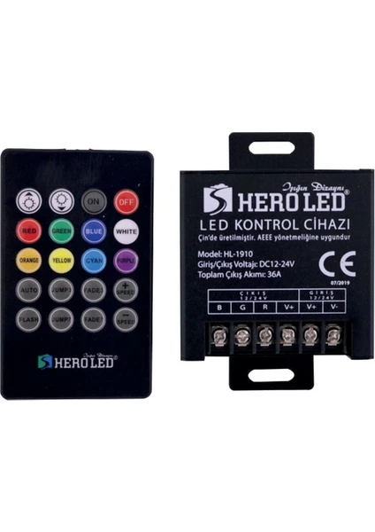 Hero Led 36 Amper Rgb Led Kumanda Kontrol Cihazı