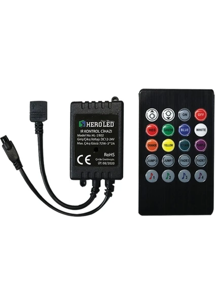 Hero Led 6 Amper Music Rgb Led Kumanda Kontrol Cihazı