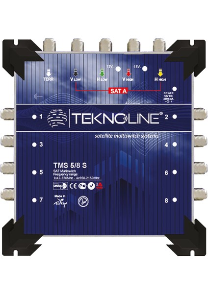 5X8 SONLU MULTISWITCH UYDU DAĞITIM SANTRALI