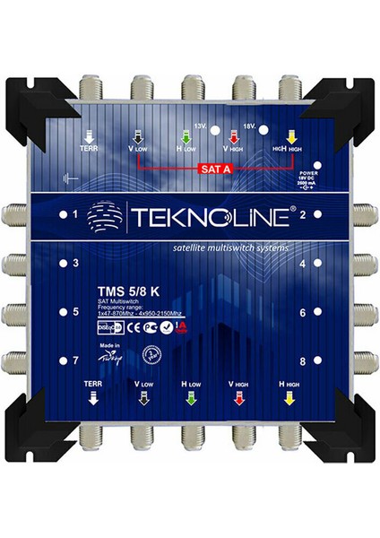5X8 KASKATLI MULTISWITCH UYDU DAĞITIM SANTRALI