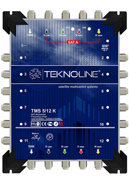 5X12 KASKATLI MULTISWITCH UYDU DAĞITIM SANTRALI
