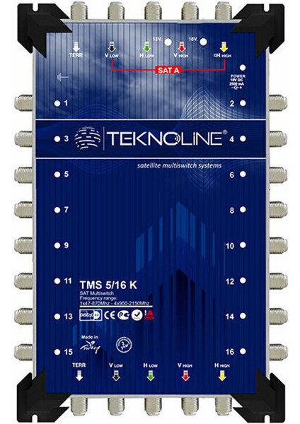 5X16 KASKATLI MULTISWITCH UYDU DAĞITIM SANTRALI