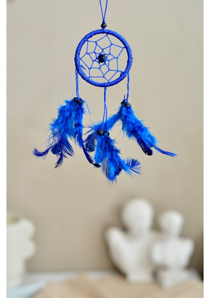 Araba Süsü Tüylü Mini Rüya Kapanı Dreamcatcher 6 cm