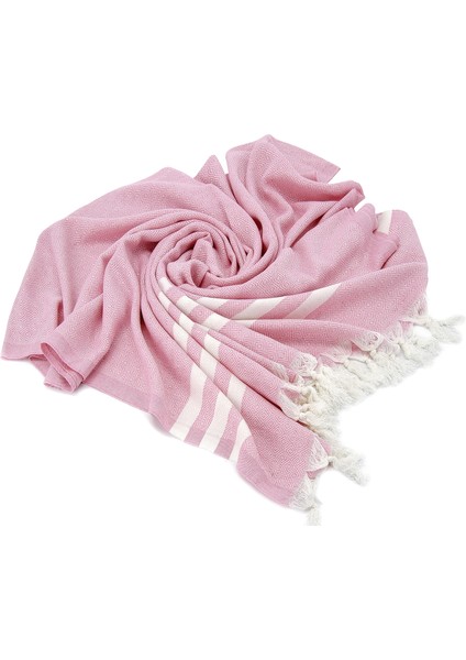 Pembe Pamuk Bambu Peştemal