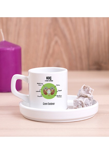 Kişiye Özel Koç Burcuna Hediye Concept Türk Kahvesi Fincanı