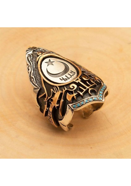 Sultan Serisi Ayarlanabilir Zihgir Gümüş Erkek Yüzük