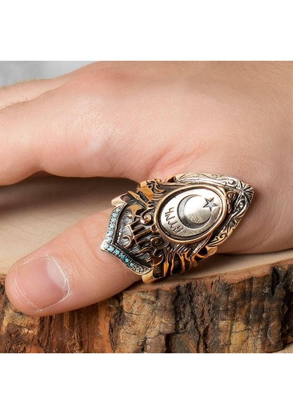 Sultan Serisi Ayarlanabilir Zihgir Gümüş Erkek Yüzük fırsatları