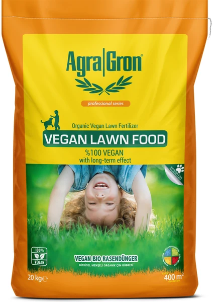 %100 Vegan Bitkisel Menşeli Çim Gübresi / Doğal Çim Coşturan Gübre 20 kg