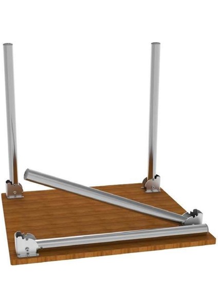 Tempo Masa Ayağı Katlanır Krom Metal 71 cm 4 Adet