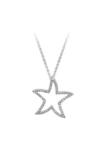 Pırlantalı Yıldız Kolye 0404P0042