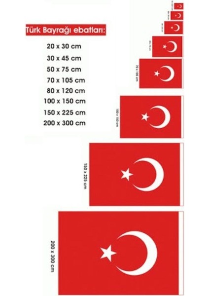 Türk Bayrağı 40X60 cm Ebatında Kumaş Türk Bayrağı Al Bayrak 40X60 Bez Bayrak