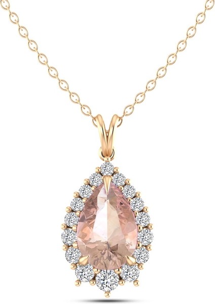 Morganite Pırlanta Kolye