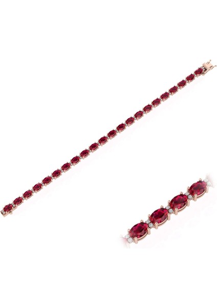 10,30 Karat Pırlantalı Yakut Bileklik