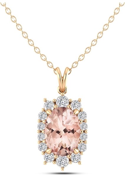 Pırlanta Morganite Pırlanta Kolye