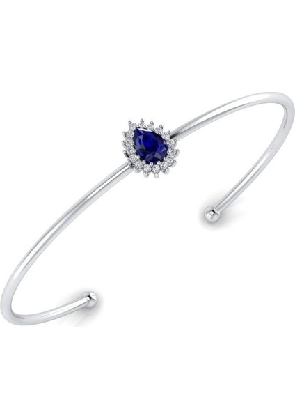 0,96 Karat Pırlantalı Safir Bileklik