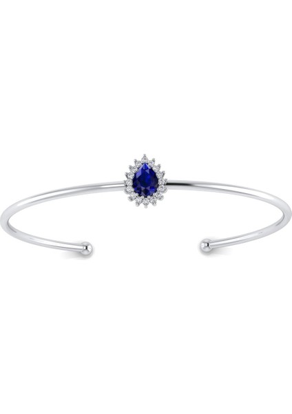 0,96 Karat Pırlantalı Safir Bileklik