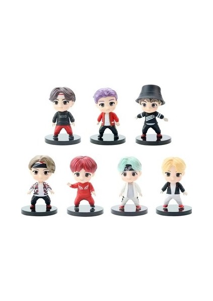 Venta Caliente 7 Parça Bts Pop Up Set, Bts Bebek Modeli Süsler, Bts Mini Figür-2 (Yurt Dışından)