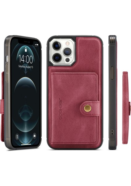 iPhone 13 Pro (6,1 Inç) ile Uyumlu Ayrılabilir Manyetik Adsorpsiyon Kart Yuvası Kickstand Telefon Kılıfı (Yurt Dışından) indirimleri