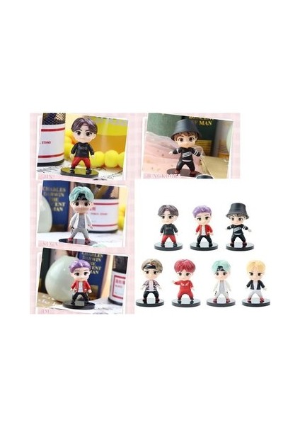 Venta Caliente 7 Parça Bts Pop Up Set, Bts Bebek Modeli Süsler, Bts Mini Figür-2 (Yurt Dışından)