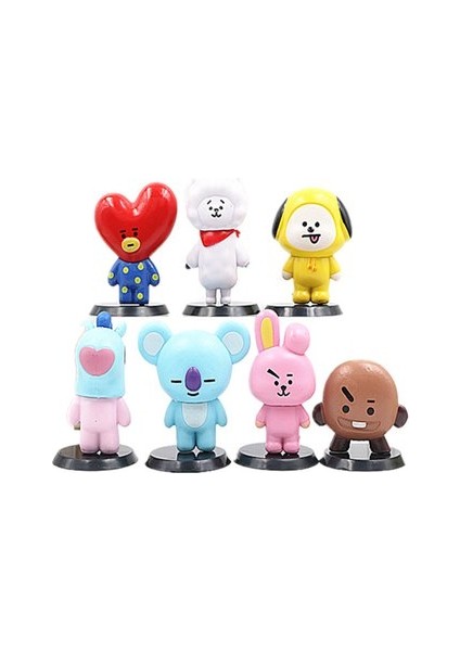 Venta Caliente 7 Parça Bts Pop Up Set, Bts Bebek Modeli Süsler, Bts Mini Figür-1 (Yurt Dışından)