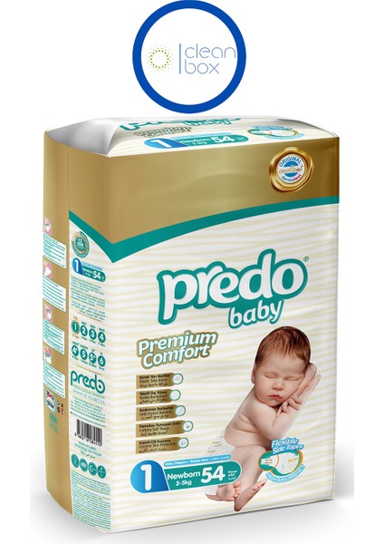 Premium Comfort Bebek Bezi 1 Numara (2-5kg) Newborn 54 Adet