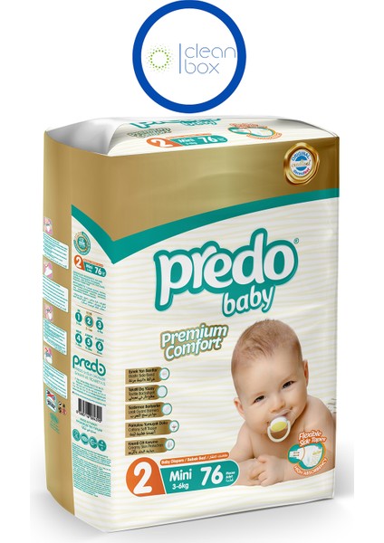 Premium Comfort Bebek Bezi 2 Numara (5-8kg) Mini 76 Adet