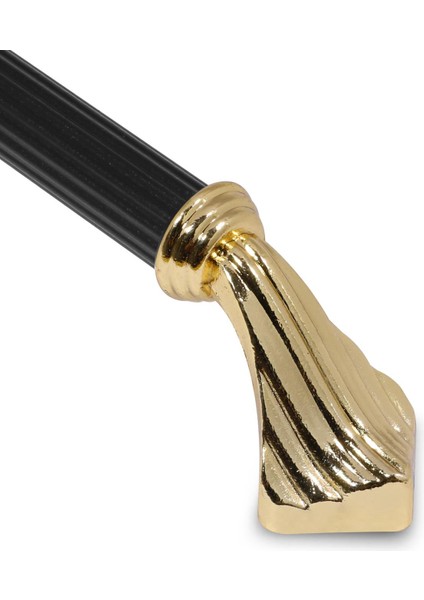 Konak Çekmece Dolap Kapak Kulpu Kulbu 224 mm Siyah-Altın Rustik Metal Kulp