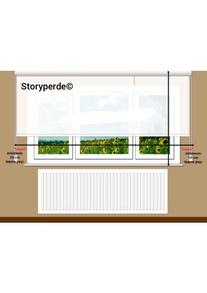 Story Perde Soft Bamboo Siyah Zebra Perde (Düz)