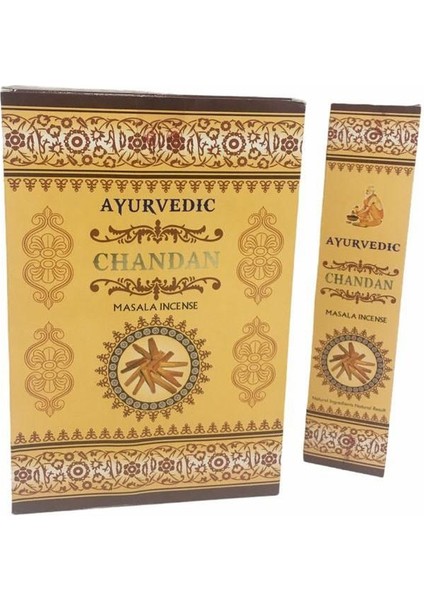 216 Adet Çubuk Tütsü Ayurvedic Chandan Aromalı Tütsü