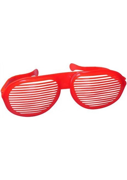 Mega Boy Jumbo Panjur Şekilli Parti Gözlüğü Kırmızı Renk