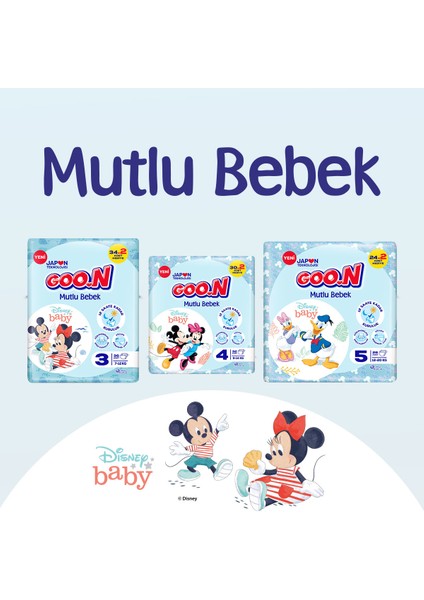 Bebek Bezi Mutlu Bebek Jumbo Paket 3 Beden 36 Lı x 4 Adet