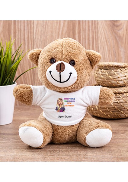 Kişiye Özel Işine Bakıcaksın Tasarım Esprili Peluş Ayıcık
