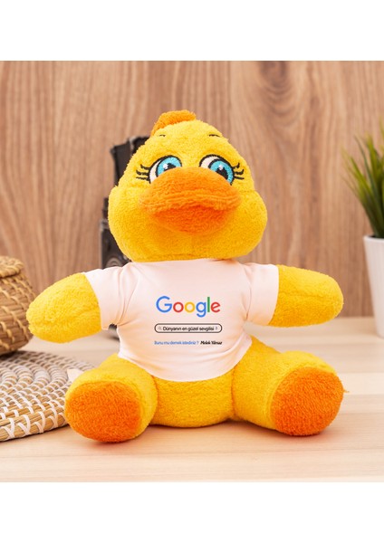 Kişiye Özel Google Tasarım Esprili Peluş Civciv