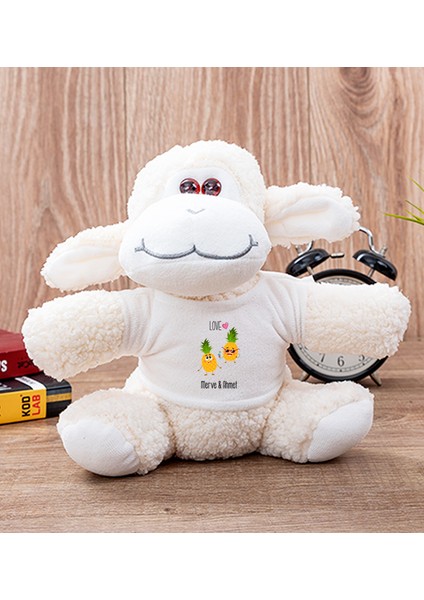 Kişiye Özel Sevimli Ananaslar Peluş Koyun
