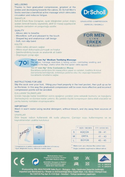 2415 Scholl 70 Den. Erkek Çorabı fiyatları